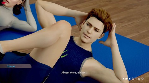 American friend, american gym, american aunt